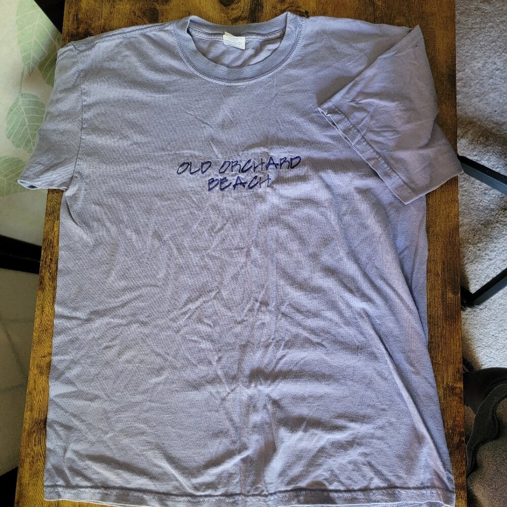Embroidered Old Orchard Beach, T-shirt/Tunic Purple Size Large